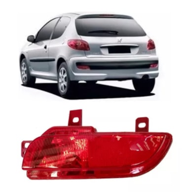 LANTERNA NEBLINA TRAS DIR PEUGEOT 207 2008 A 2015 - 6351FZ