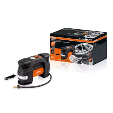 MINI COMPRESSOR AR PARA PNEU 12V TYREINFLAT OSOTIR830 OSRAM 