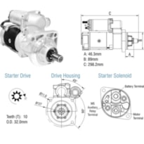 MOTOR DE PARTIDA FORD CARGO 12V 2005-2012 Z.M - 80.290.03