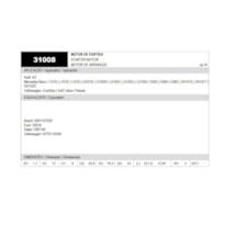 MOTOR DE PARTIDA VW GOLF ANTIGO 12V ZEN - 31008