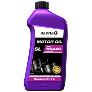 ÓLEO LUBRIFICANTE 15W40 SL 1 LITRO RADNAQ 