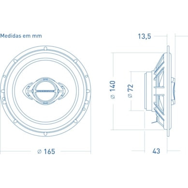 PAR ALTO FALANTE PORTA HURRICANE 6 POLEGADA 130 RMS CM6 260W