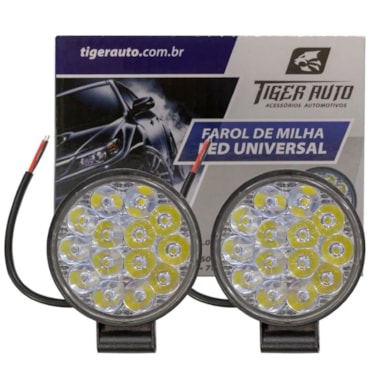 PAR DE FAROL MILHA REDONDO 14 LEDS 6000K BIVOLT  TG-0802023