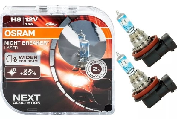 PAR DE LÂMPADAS FAROL H8 35W 12V 150%+LUZ OSRAM OS64212NLH8 - WS PARTS
