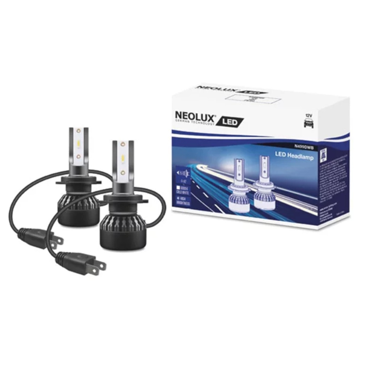 PAR LÂMPADA FAROL SUPER LED H7 12V 18W 6000K NEOLUX N499DWB - WS PARTS