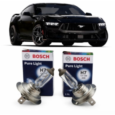 PAR LÂMPADA PURE LIGHT H7 BOSCH 12V 1987302777