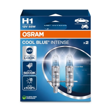 PAR LÂMPADAS H1 COOL BLUE INTENSE EFEITO XENON  12V - OSRAM