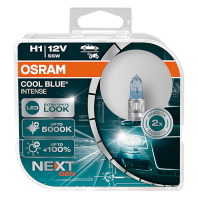 PAR LÂMPADAS H1 COOL BLUE INTENSE EFEITO XENON  12V - OSRAM