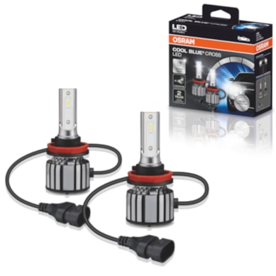 PAR LÂMPADAS LED FAROL H8 H11 H16 23W 12V COOL BLUE OSRAM