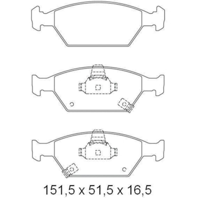PASTILHA DE FREIO HONDA FIT CITY CIVIC 2013-2017 NAKATA - NKF 1251P