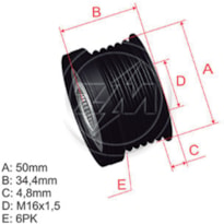 POLIA DO ALTERNADOR  ASTRA ZAFIRA VECTRA 97-12 -ZM 96.000.17