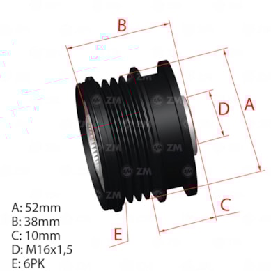 POLIA DO ALTERNADOR MICRA V HATCHBACK SANDERO - ZM 9601244
