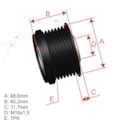 POLIA DO ALTERNADOR RODA LIVRE ZM - ZM 96.012.08