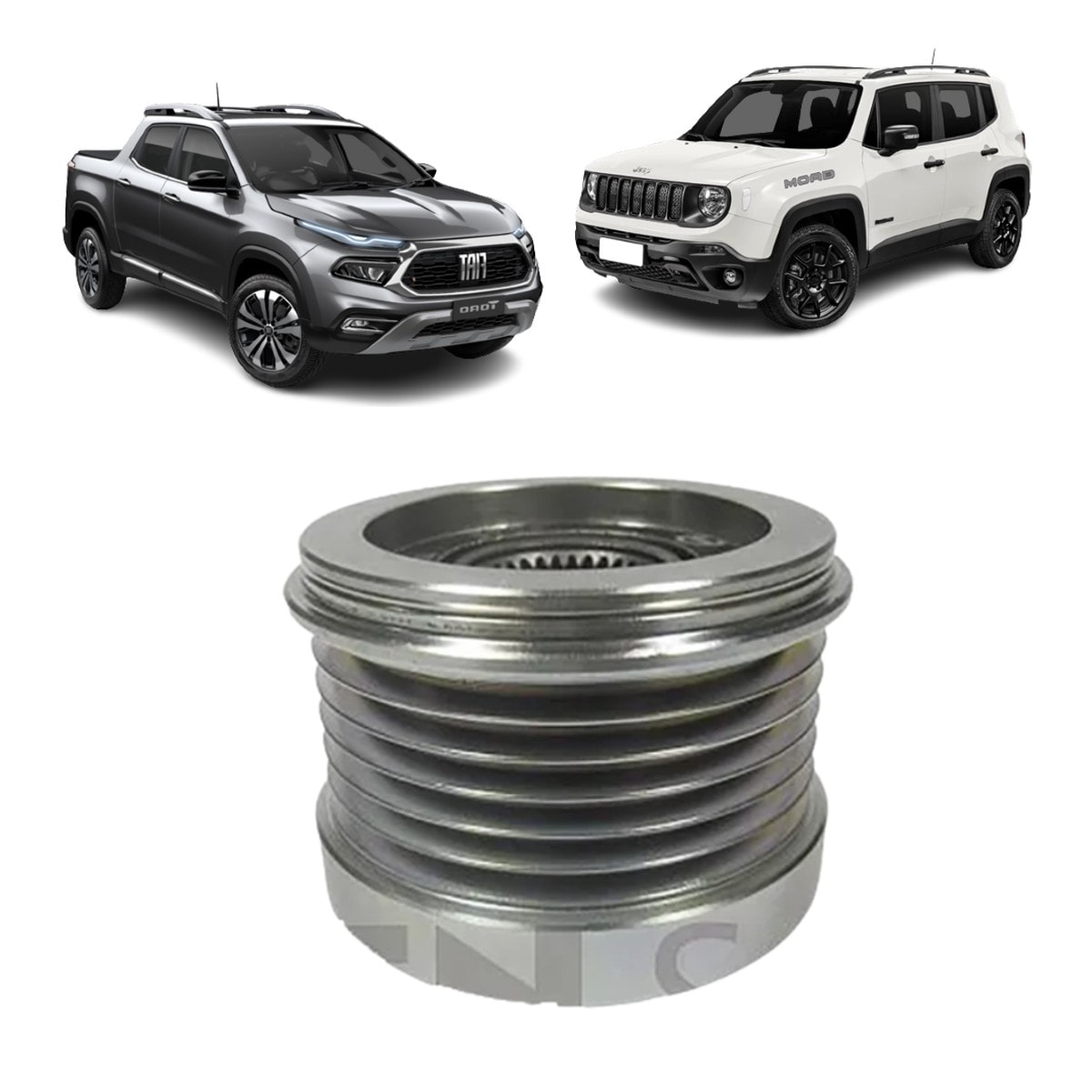 POLIA RODA LIVRE PARA ALTERNADOR FIAT TORO / JEEP RENEGADE