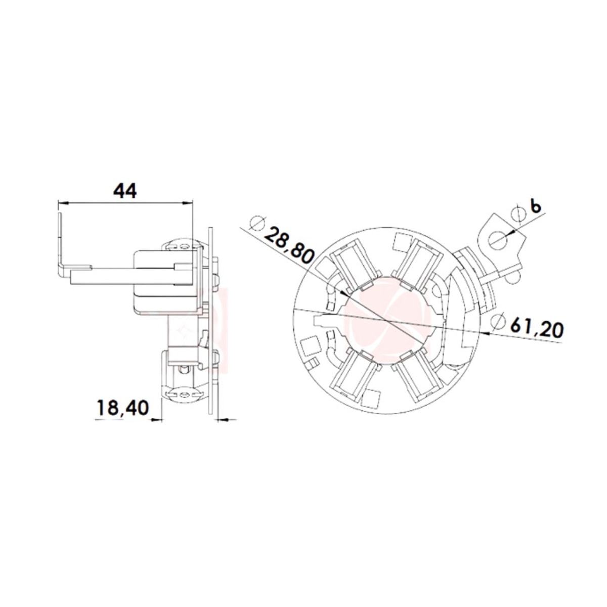 PORTA ESCOVA PARTIDA PALIO PUNTO SIENA UNO 12V UNIFAP 12884 - WS PARTS
