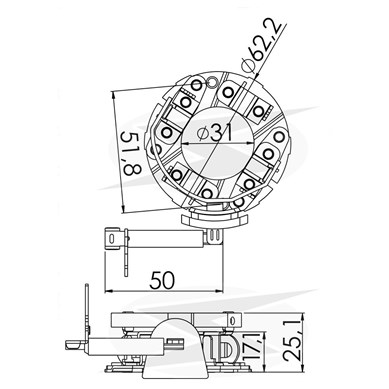 PORTA ESCOVA DO MOTOR DE PARTIDA 12V UNIFAP - UF - 1.272/4 - WS PARTS