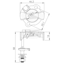 PORTA ESCOVA MOTOR DE PARTIDA CG 150 UNIFAP UF-9.905/2