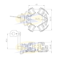 PORTA ESCOVA MOTOR PARTIDA 12V DUCATO X3 X5 X6 UF - 1.270/4