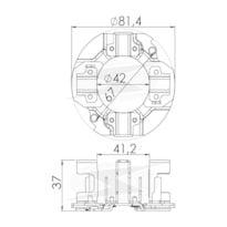 PORTA ESCOVA MOTOR PARTIDA CONSTELLATION TRACTOR 2007 A 2011