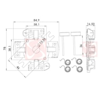 PORTA ESCOVA DO MOTOR DE PARTIDA 12V DM / DA UNIFAP - UF-1.115/4