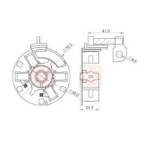 PORTA ESCOVA MOTOR PARTIDA VW UP FOX 1.0 13 >16 SULCARBON