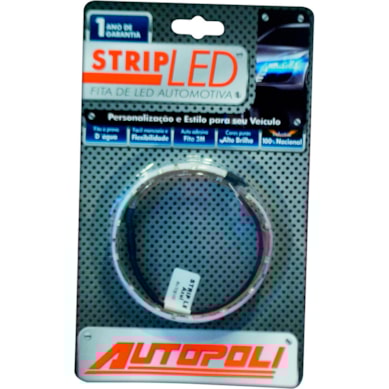 RÉGUA/FITA DE LED FLEXÍVEL 1M BRANCA 12V AUTOPOLI AP568