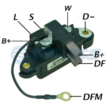 REGULADOR DE VOLTAGEM CAMPO POSITIVO FORD 14V GAUSS GA392