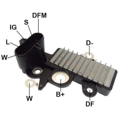 REGULADOR DE VOLTAGEM MERCEDES OF 1722 L 1620 EURO III OF 1721 1718 M ACCELO 915 C 1996-2011 GAUSS - GA948