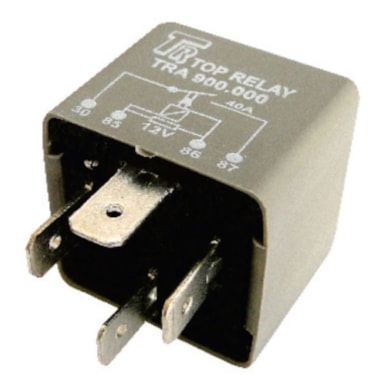 RELÉ AUXILIAR 4T S/ SUPORTE 12V 40A C/ RESISTOR - TRA900000