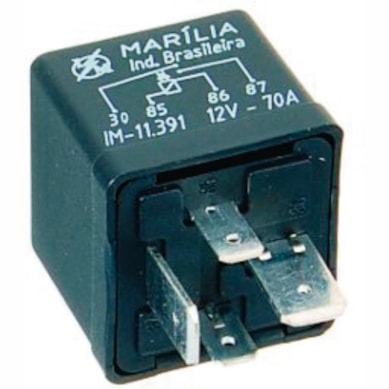 RELÊ AUXILIAR 70A 12V 4 TERM. OPALA MF275 MF4275 NH TL75E