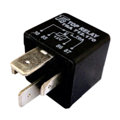 RELÉ AUXILIAR POTÊNCIA 4T C/ SUPORTE 12V 70A - TRA712170