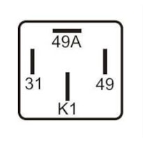 RELÊ COMANDO PISCA UNIV.C/SUP. 500W – 12V  DNI-0412S4