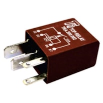 RELE MINI AUXILIAR 4 TERMINAIS 12V 30A C/ RESISTOR TRA300002