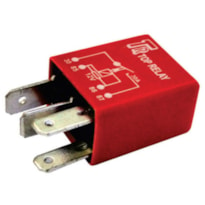 RELE MINI AUXILIAR 4 TERMINAIS 12V 30A C/ RESISTOR TRA300128