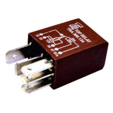 RELE MINI AUXILIAR 5 TERMINAIS 12V 20/30A - TRA300134