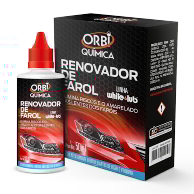 RENOVADOR PARA FAROL INCOLOR 50ML ORBI QUIMICA - 12628