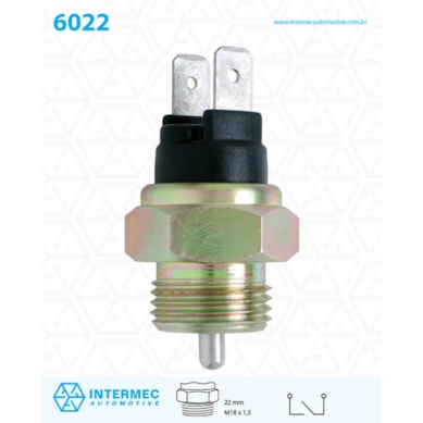 SENSOR DE RÉ VW FORD TODOS 22MM 5 MARCHAS - INTERMEC 6022 - WS PARTS