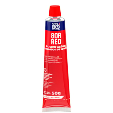 SILICONE ACETICO VERMELHO RED 50G CAR 80A