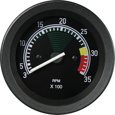 TACÔMETRO (CONTAGIROS) 24V - APLICAÇÃO: ÔNIBUS/CAMINHÕES 352/362/1113 /1313 /1513 (APÓS 1985) 3500 RPM - 80MM - 200HZ