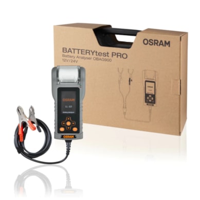 TESTADOR PROFISSIONAL DE BATERIA 12V/24V OSRAM  COM IMPRESSÃO