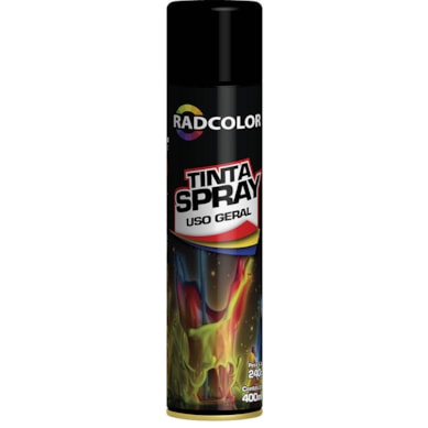 TINTA SPRAY PRETO SEMI FOSCO RADNAQ - RC2130