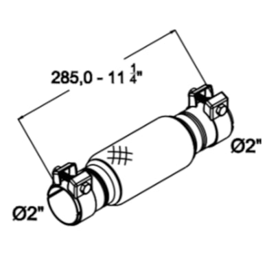 TUBO FLEXÍVEL ESCAPAMENTO UNIVERSAL COM ABRAÇADEIRA DV9819V