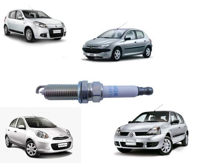 ようらん VELA DE IGNIÇÃO MARCH PEUGEOT 206 SANDERO CLIO NGK -LZKAR7AD - WS