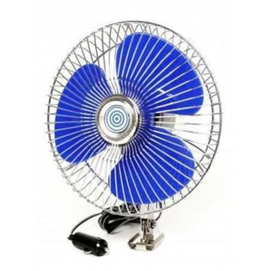 VENTILADOR PORTÁTIL CAMINHÃO 20CM 3 PÁS 24V PRATA - VP80024